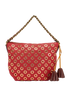 Eyelets Small Nomad Hobo, &pound;150, Handbags, Red, Leather, Back view